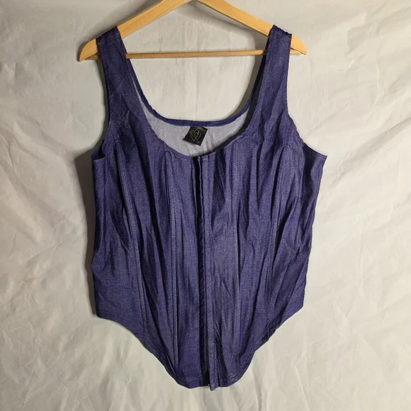 Women's Purple Corset Top - Picture 1 of 11